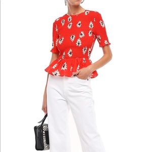 cute crop top ganni size 36 cotton silk brand new